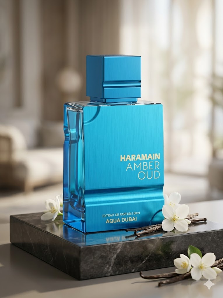 Perfume Aqua Fragrance - Al Haramain Amber Oud Aqua Dubai