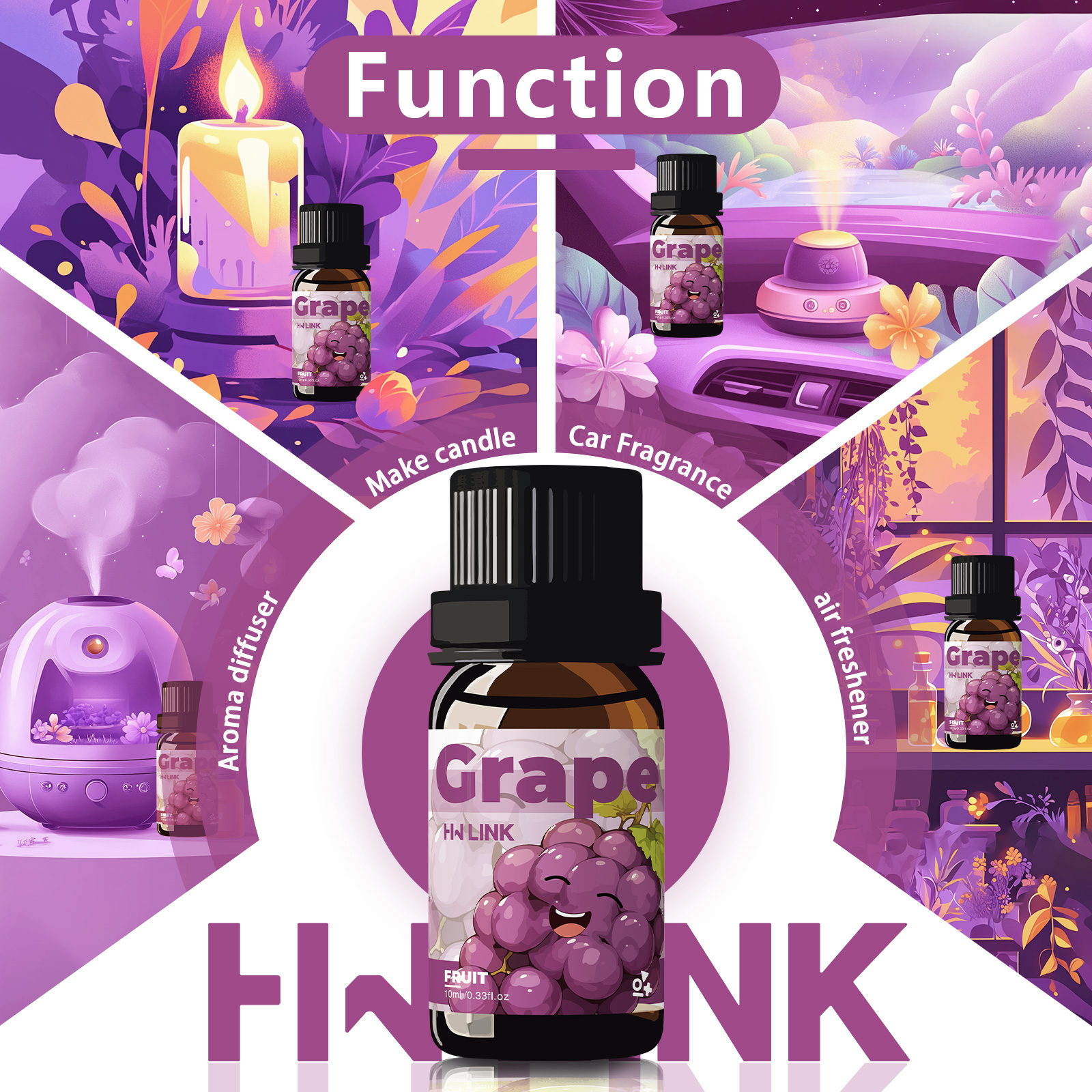 Grape Essential Oil 10ml  Grap - Perfume Fragrance Oils For Candles 评论和价格