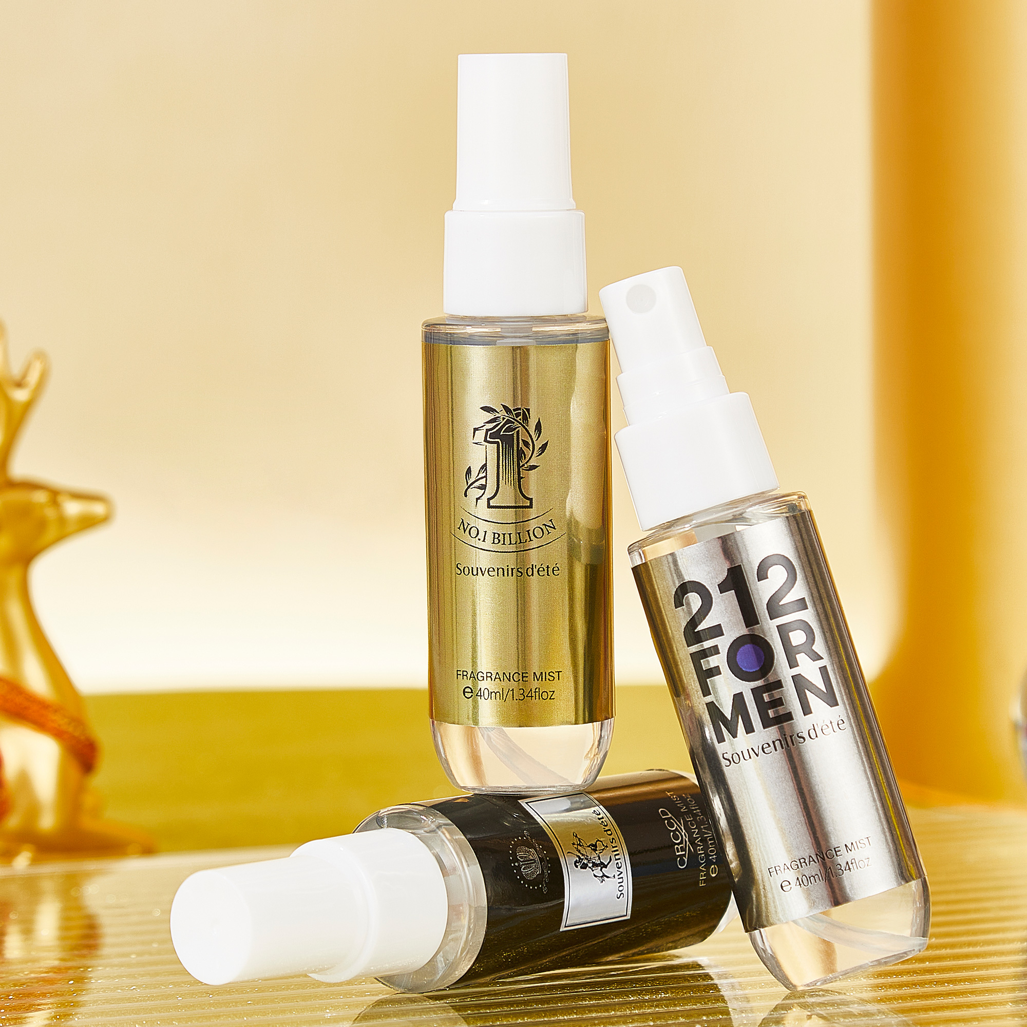 4pcs Black Gold Men's Perfume, - Fragrance Perfume For Hair 评论和价格
