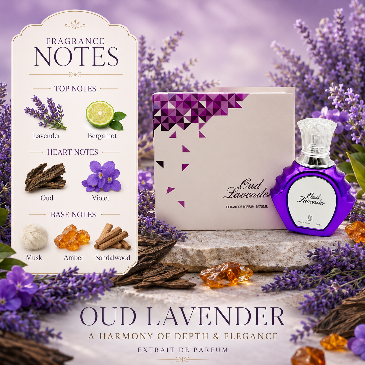 Lux Oud Lavender Extrait De Pa - Oud Perfume Spray 评论和价格