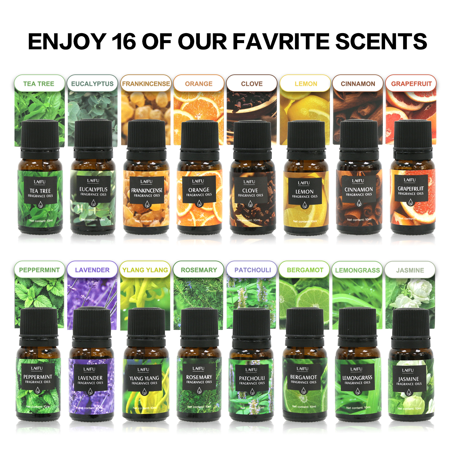 16x10ml Essential Oils Set for - Perfume Fragrance Oils For Candles 评论和价格