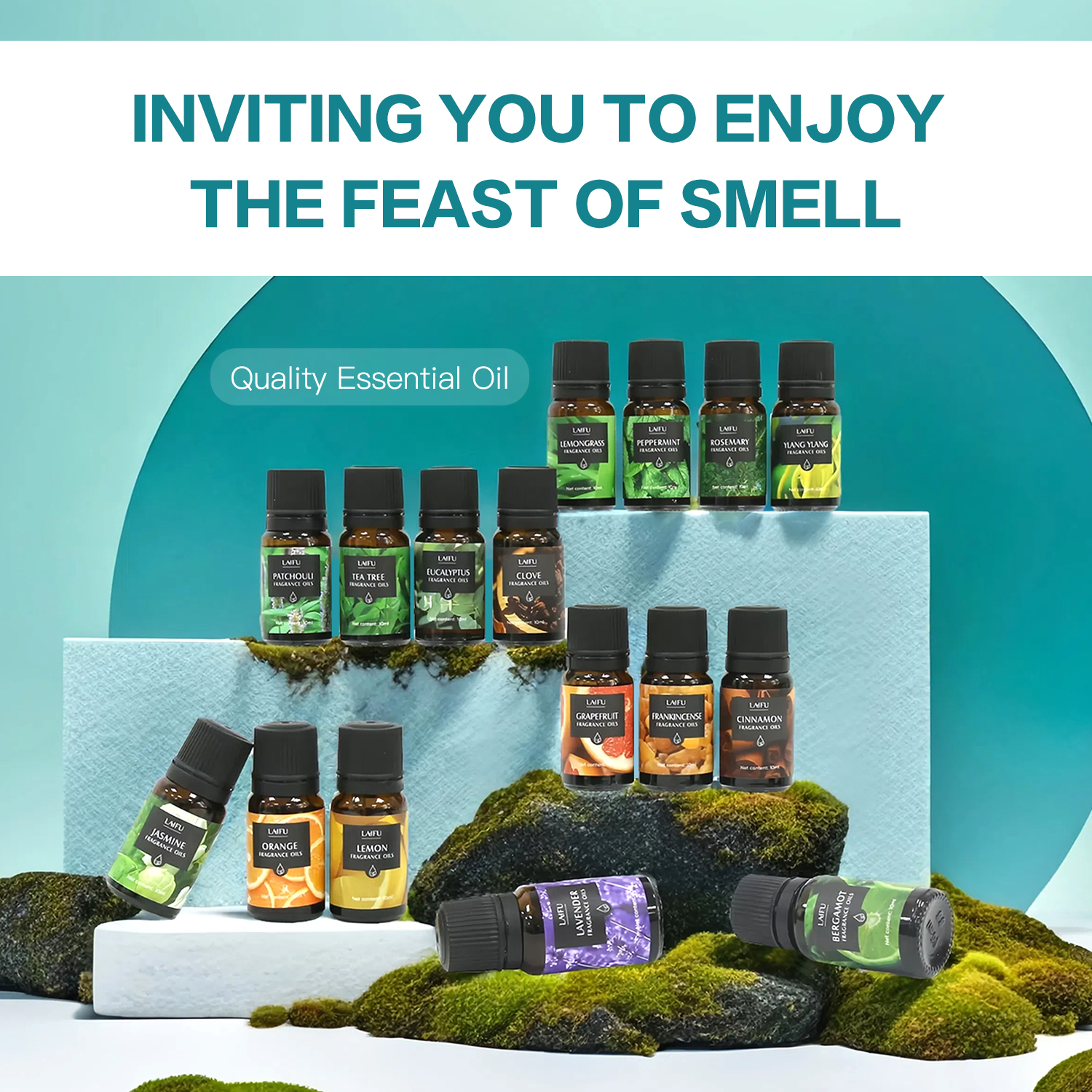16x10ml Essential Oils Set for - Perfume Fragrance Oils For Candles 评论和价格