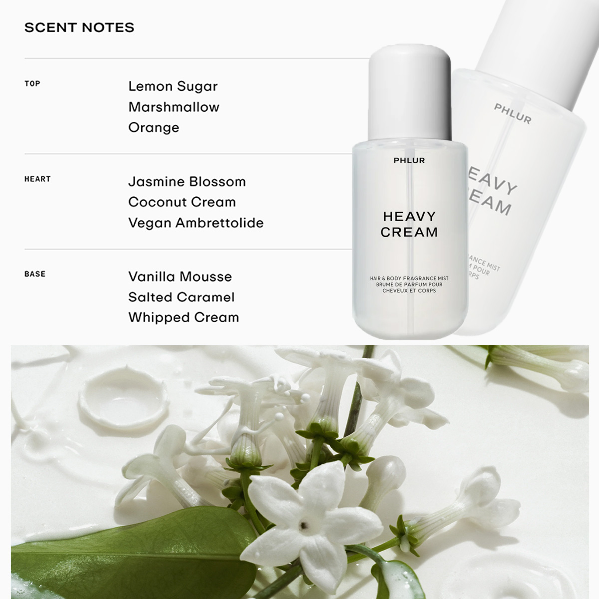 PHLUR Heavy Cream Body Spray - - Fragrance Perfume For Hair 评论和价格
