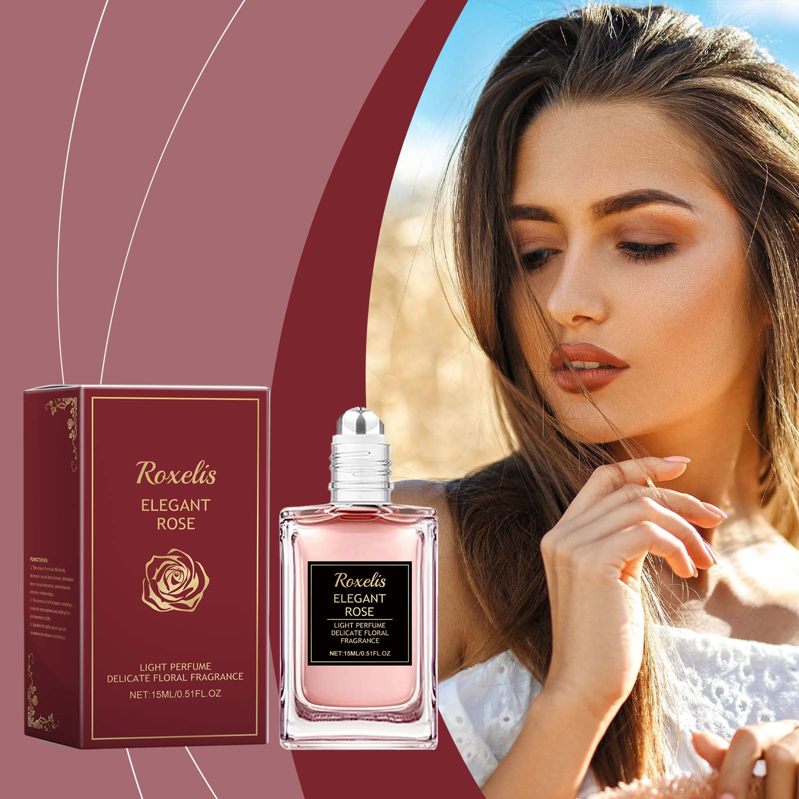 15ml Rose Floral Roll on Perfu - Women'S Perfume Rose Fragrance 评论和价格