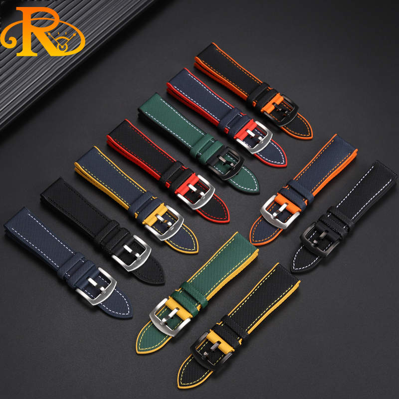 22mm blue fluoro rubber Watchb - Fragance X 评论和价格