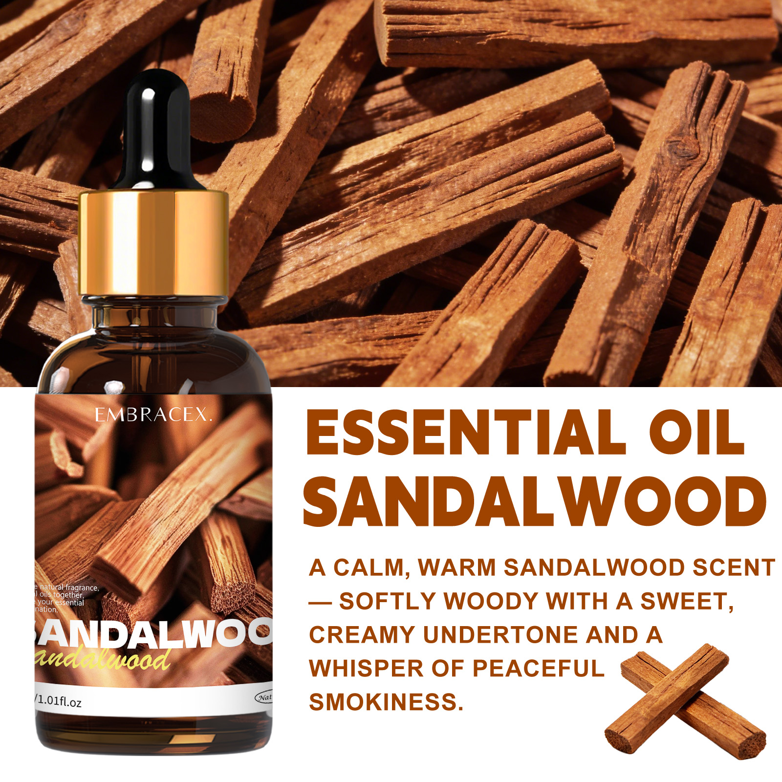 30ml Sandalwood Natural Plant  - Perfume Fragrance Oils For Candles 评论和价格