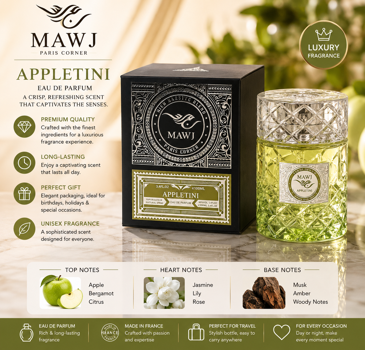 Paris Corner MAWJ Appletini 10 - Perfume Fragrance Paris 评论和价格